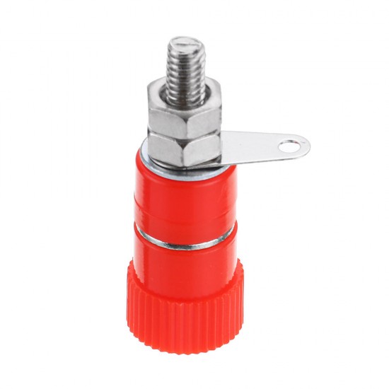 10Pcs 4mm Banana Socket Nickel-plated Link Post Nut Banana Plug Jack Connector Red Black