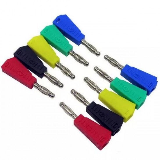 P3002 100pcs Yellow 4mm Stackable Nickel Plated Speaker Multimeter Banana Plug Connector Test Probe Binding