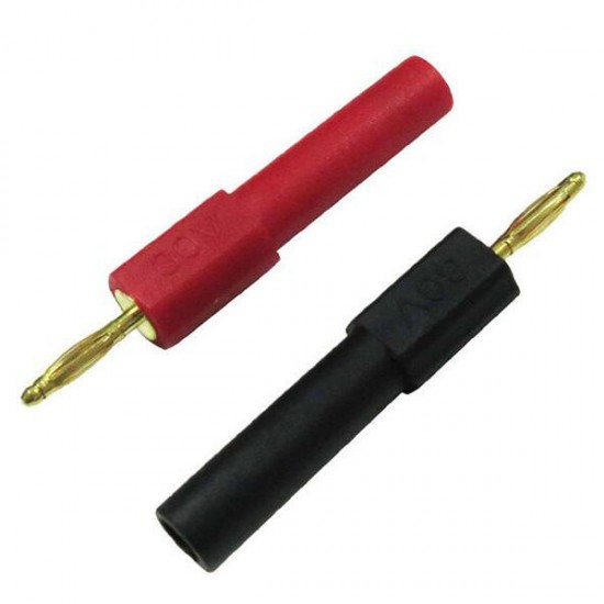 P7020 2Pcs 2mm Male to 4mm Female Banana Plug Jack for Speaker Test Probes Converter Connectors