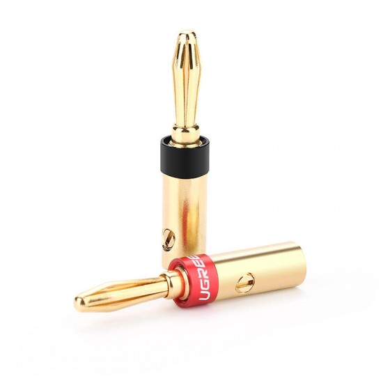 2 Pair 4 Pcs Corrosion-Resistant Banana Plug Connector for Audio Video Amplifier Speaker 2 Pair 4 Pcs Corrosion-Resistant Banana Plug Connector for Audio Video Amplifier Speaker