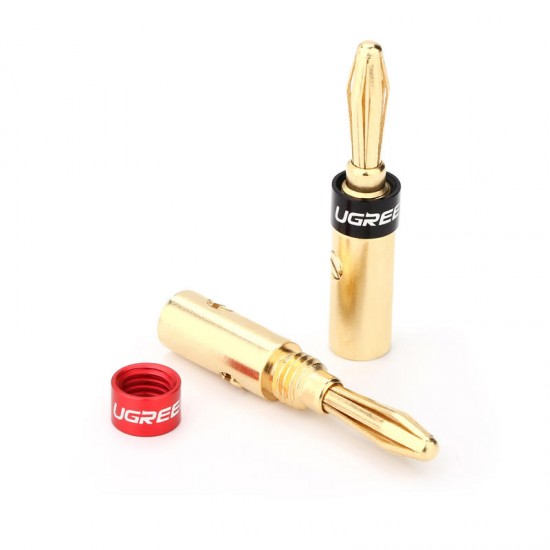 2 Pair 4 Pcs Corrosion-Resistant Banana Plug Connector for Audio Video Amplifier Speaker 2 Pair 4 Pcs Corrosion-Resistant Banana Plug Connector for Audio Video Amplifier Speaker