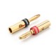 2 Pair 4 Pcs Corrosion-Resistant Banana Plug Connector for Audio Video Amplifier Speaker