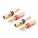 2 Pair 4 Pcs Corrosion-Resistant Banana Plug Connector for Audio Video Amplifier Speaker