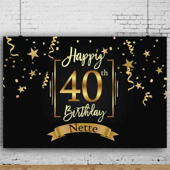 30/40/50th Happy Birthday Black Photography Backdrop Gold Photo Background Props Party Decoration 30/40/50th Happy Birthday Black Photography Backdrop Gold Photo Background Props Party Decoration