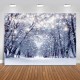 Christmas Snowflake Fantasy Forest Decor Photography Background Cloth Prop