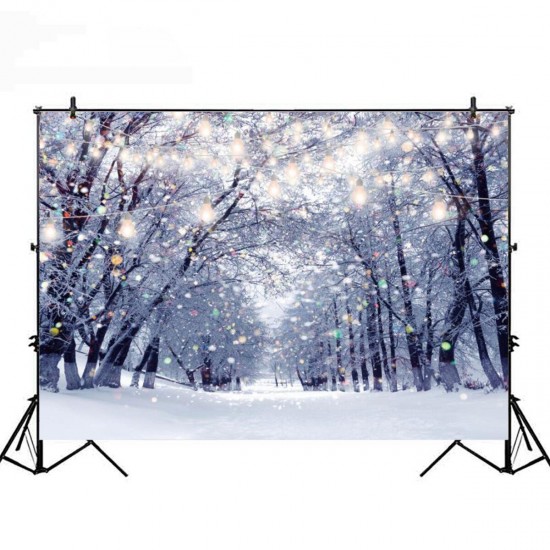 Christmas Snowflake Fantasy Forest Decor Photography Background Cloth Prop