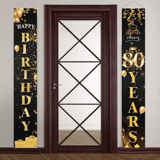 Happy Birthday Bunting Banner Door Wall Hanging Decor Couple Party Holidays