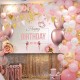 Happy Birthday Decorations Banner Large Rose Gold Balloons Backdrop Theme Poster