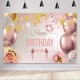 Happy Birthday Decorations Banner Large Rose Gold Balloons Backdrop Theme Poster Happy Birthday Decorations Banner Large Rose Gold Balloons Backdrop Theme Poster
