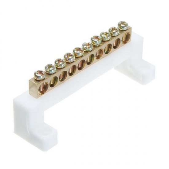 10 Positions Electric Cable Connector Terminal Barrier Strip Block Bar with Screws