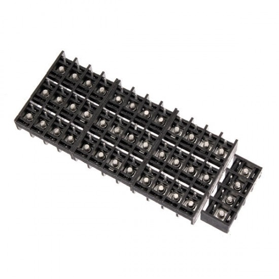 10pcs 2-4 Pin 8.25mm Barrier Screw Terminal Blocks Connectors Black