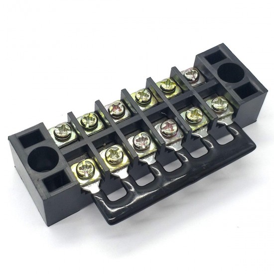 5/6/12 Positions Dual Rows 600V 15A Wire Barrier Block Terminal Strip Power Distribution Terminal