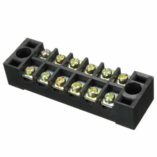 600V 15A 6 Position Double Row Wire Barrier Block Screw Terminal Strip Panel 600V 15A 6 Position Double Row Wire Barrier Block Screw Terminal Strip Panel