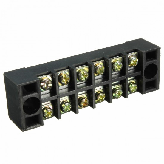 600V 15A 6 Position Double Row Wire Barrier Block Screw Terminal Strip Panel 600V 15A 6 Position Double Row Wire Barrier Block Screw Terminal Strip Panel