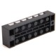 600V 15A 6 Position Double Row Wire Barrier Block Screw Terminal Strip Panel