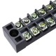 Dual 12 Position 15A 600V Screw Terminal Strip Covered Barrier Block