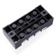 Dual 4 Position 25A 600V Screw Terminal Strip Covered Barrier Block