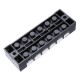 Dual 6 Position 25A 600V Screw Terminal Strip Covered Barrier Block