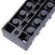 Dual 6 Position 25A 600V Screw Terminal Strip Covered Barrier Block