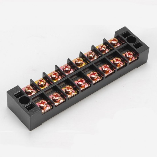 TB2504/2505/2506/2508/2510/2512 4-12P Terminal Block 600V 25A Dual Rows Barrier Block Screw Terminal Strip