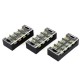 TB4504 600V 45A 4 Position Terminal Block Barrier Strip Dual Row Screw Block Covered W/ Removable Clear Plastic Insulating Cover