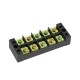 TB4505 600V 45A 5 Position Terminal Block Barrier Strip Dual Row Screw Block Covered W/ Removable Clear Plastic Insulating Cover TB4505 600V 45A 5 Position Terminal Block Barrier Strip Dual Row Screw Block Covered W/ Removable Clear Plastic Insulating Cover