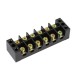 TBC6006 600V 60A 6 Position Terminal Block Barrier Strip Dual Row Screw Block Covered W/ Removable Clear Plastic Insulating Cover
