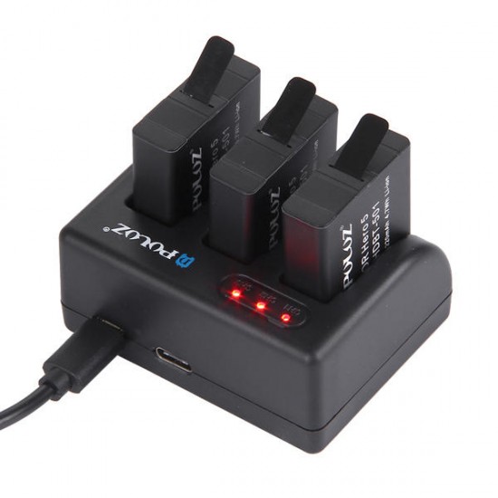 Battery Charger with Micro USB Type-C Interface LED Inldicator