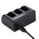 PU185 3-channel Battery Charger Micro USB Type-C Port for GoPro HERO5 AHDBT-501 PU185 3-channel Battery Charger Micro USB Type-C Port for GoPro HERO5 AHDBT-501
