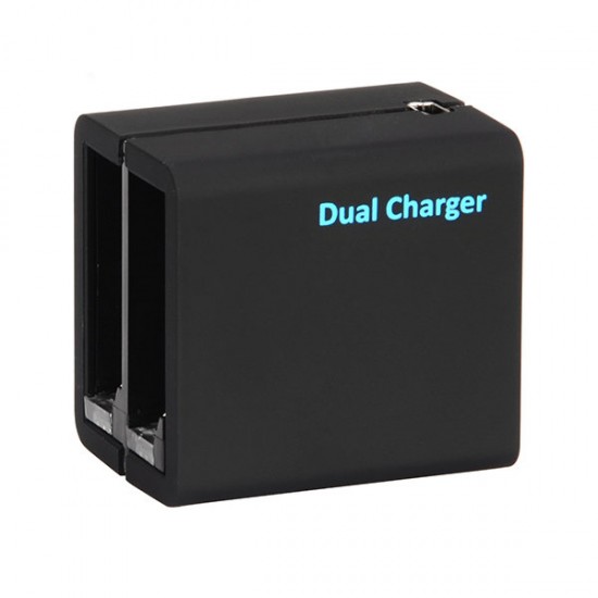 Dual Slots Battery Charger USB Charging Double Charger for Gopro Hero 4