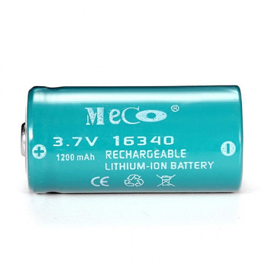 10PCS 3.7v 1200mAh Reachargeable CR123A/16340 Li-ion Battery