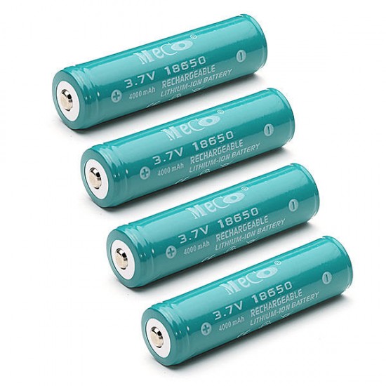 10PCS 3.7v 4000mAh Protected Rechargeable 18650 Li-ion Battery