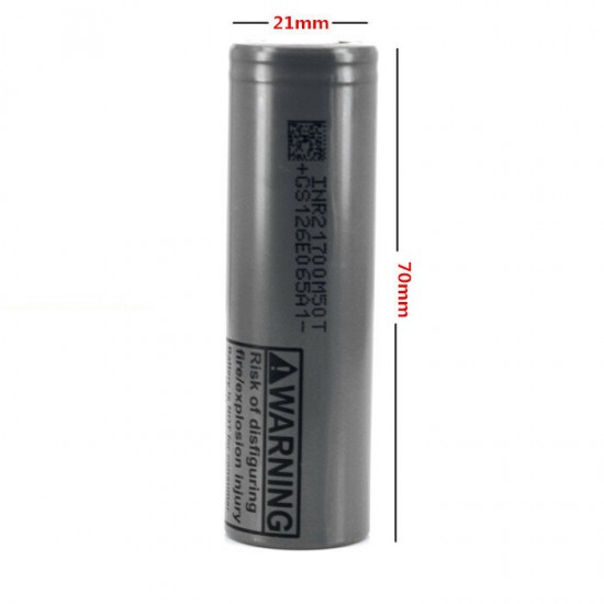 1Pc Origianl LGINR21700M50T 5000mAh 3.6v 21700 High Drain Rechargeable Power Lithium Battery for Flashlight Scooter Electric Bike E Cigs RC Airplane