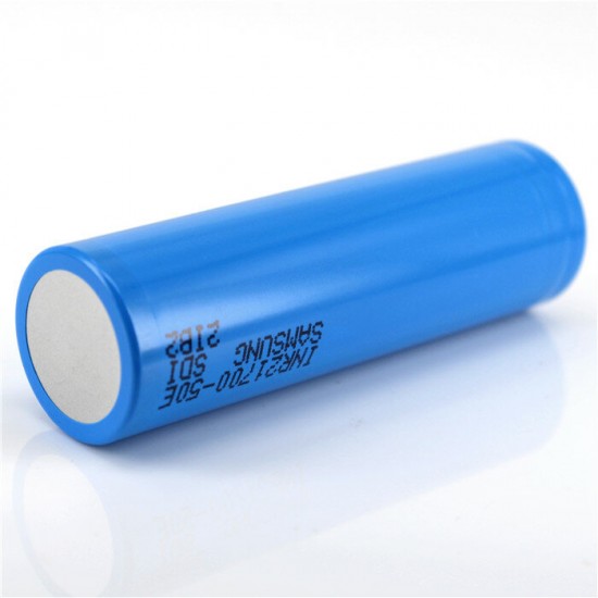 1Pc INR21700-50E 3.7v 5000mAh 21700 High-Performance Lithium Battery Rechargeable Power Cell for Flashlight Scooter Electric Bike E-cigs RC Airplane