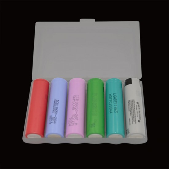 1Pcs B6 Battery Case Battery Storage Box Battery Holder for 6Pcs Unprotected 18650 Batteries