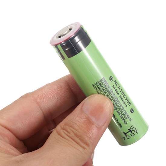 2PCS NCR18650B 3400mAh 3.7V Unprotected Pointed Head Rechargeable Li-ion Battery