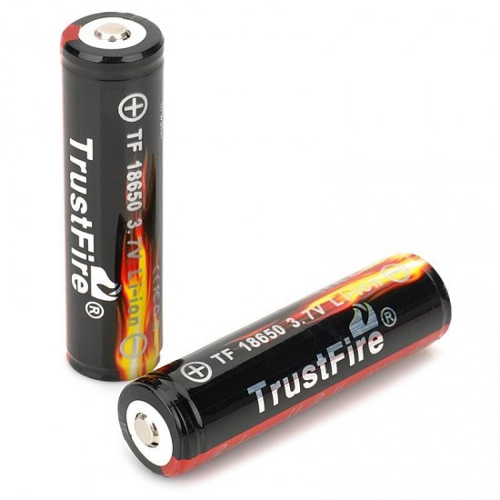 2PCS Protected 18650 3.7V True 2400mAh Lithium Batteries Rechargeable 18650 Battery for Flashlights