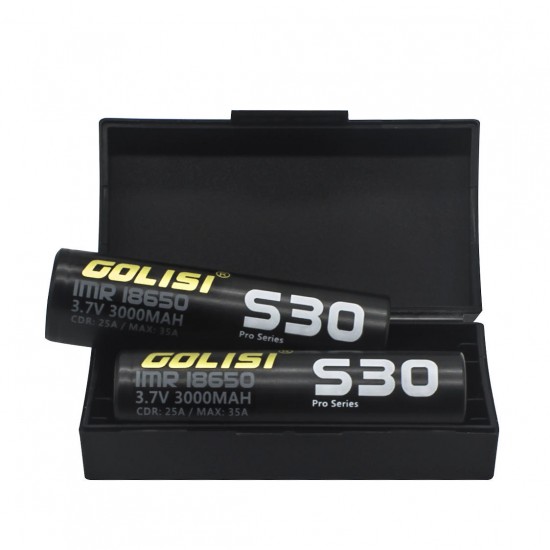 2Pcs S30 18650 3000mAh 25A High Drain IMR 18650 Powerful Rechargeable Battery