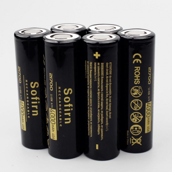 2Pcs 3.7V 40A 4000mAh 21700 Battery Lithium Ion Battery Rechargeable Batterry Li-ion Battery 21700 Cell