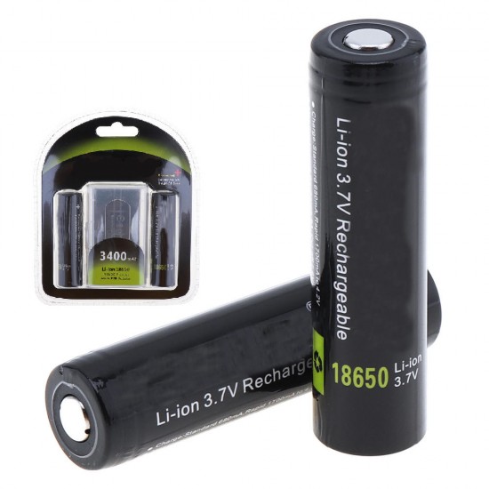 2Pcs 3.7v 3400mah 18650 Battery Protected High Discharge Li-ion Lithium Battery + Box for LED Flashlight Flash Light 2Pcs 3.7v 3400mah 18650 Battery Protected High Discharge Li-ion Lithium Battery + Box for LED Flashlight Flash Light