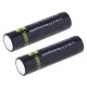 2Pcs 3.7v 3400mah 18650 Battery Protected High Discharge Li-ion Lithium Battery + Box for LED Flashlight Flash Light