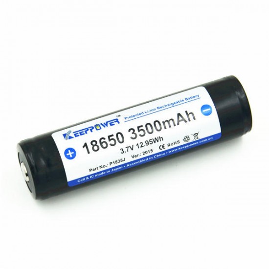 2pcs P1835J 18650 3500mAh 3.7V Rechargeable Battery