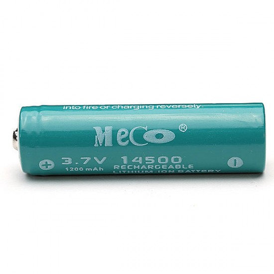 2pcs 3.7V 1200mAh Rechargeable 14500 Li-ion Battery