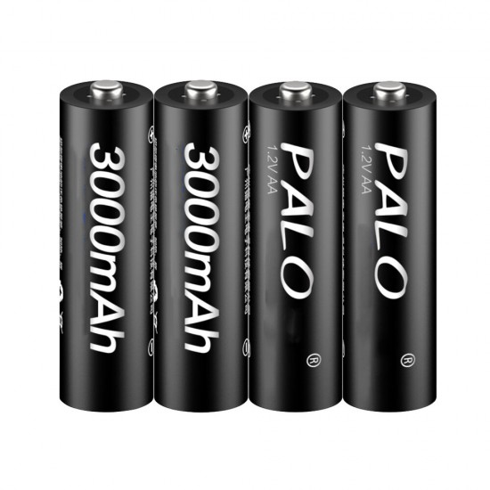 4 Pcs AA Battery USB Rechargeable 1.2V 3000mAh Ni-MH Battery With Storage Box