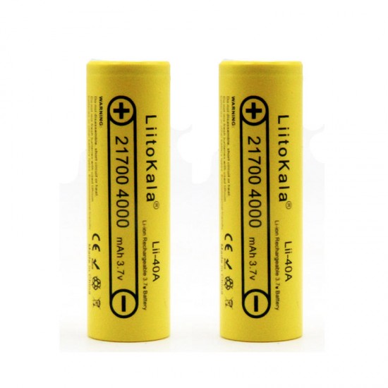 4PCS Lii-40A 21700 Battery 4000mah 3.7V 40A Rechargeable Li-Ni Battery