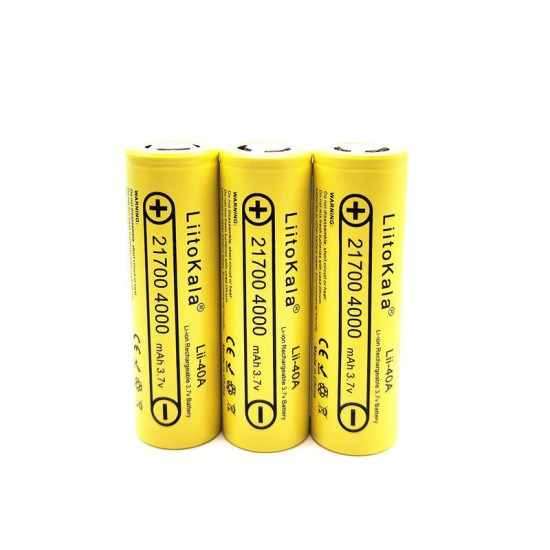 4PCS Lii-40A 21700 Battery 4000mah 3.7V 40A Rechargeable Li-Ni Battery 4PCS Lii-40A 21700 Battery 4000mah 3.7V 40A Rechargeable Li-Ni Battery