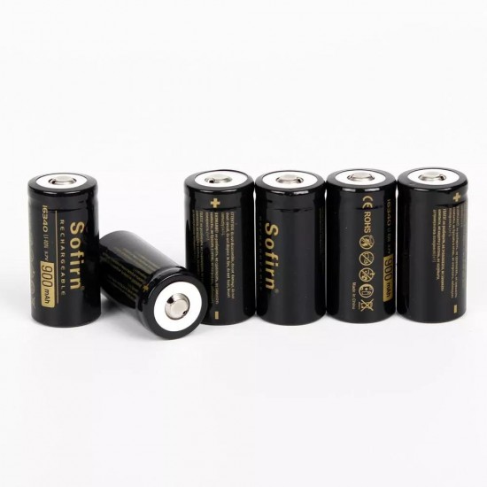 4Pcs 3.7v 900mAh 16340 Battery Li-ion Battery Rechargeable Battery lithium battery