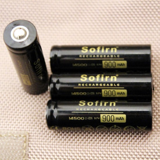 4Pcs 900mAh 14500 Battery Li-ion Batteries For LED Flashlight Camping Hunting