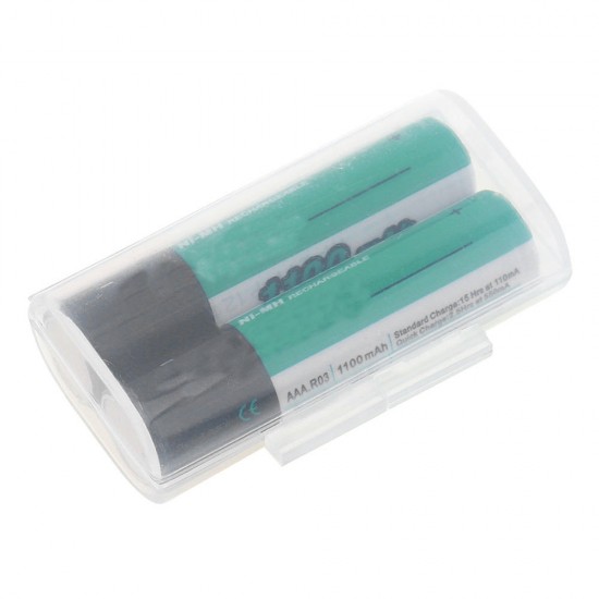 4Pcs 1.2v 1100mah AAA Ni-MH Battery Protected Rechargeable Battery + Battery Box 4Pcs 1.2v 1100mah AAA Ni-MH Battery Protected Rechargeable Battery + Battery Box