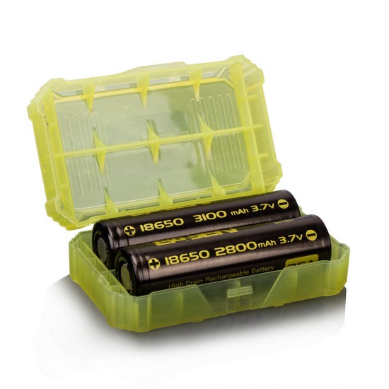 Plastic Battery Holder 2 Pcs 18650 Battery Storange Box Outdoor Hunting Camping Portable Battery Container